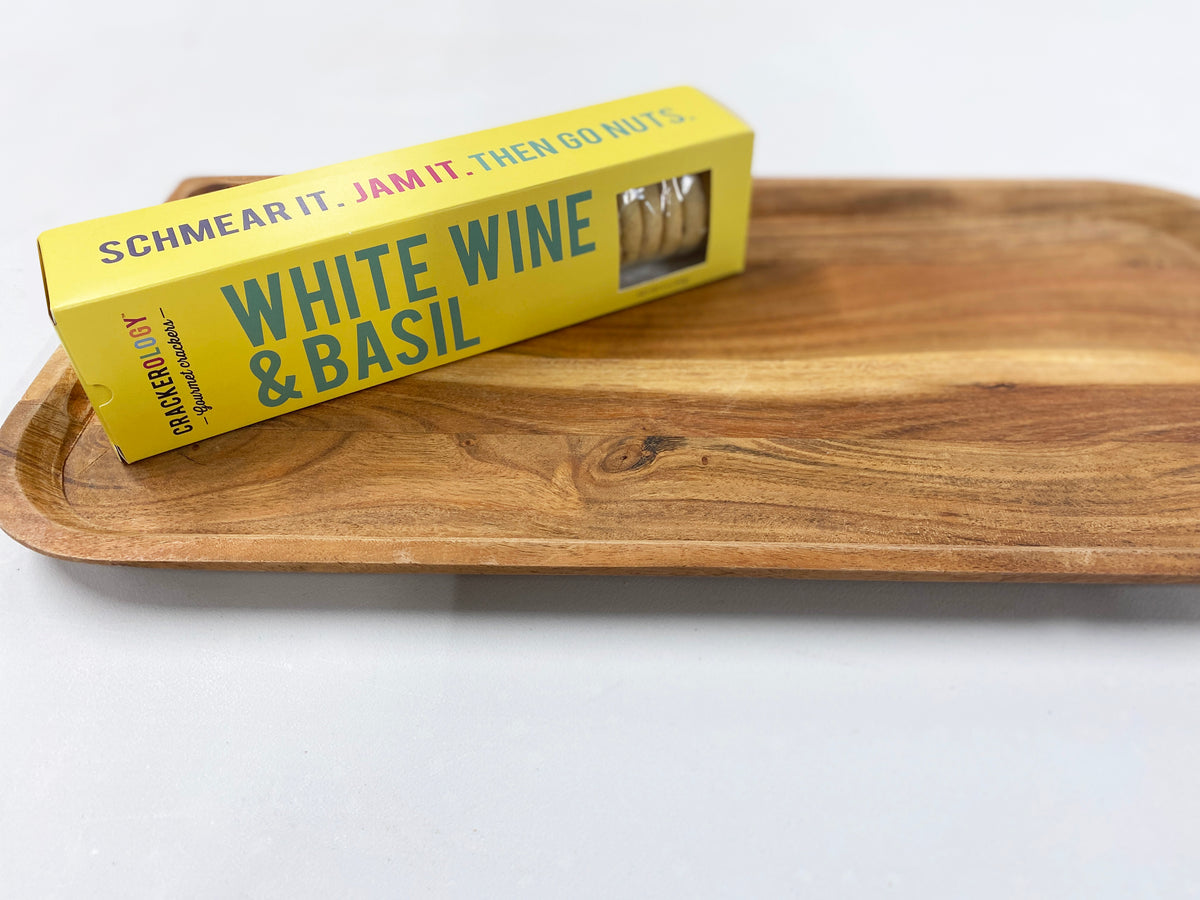 White Wine & Basil Crackers – Crackerology