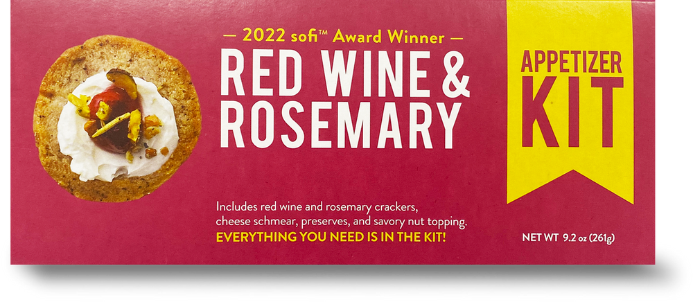 Red Wine & Rosemary Appetizer Kit from Crackerology